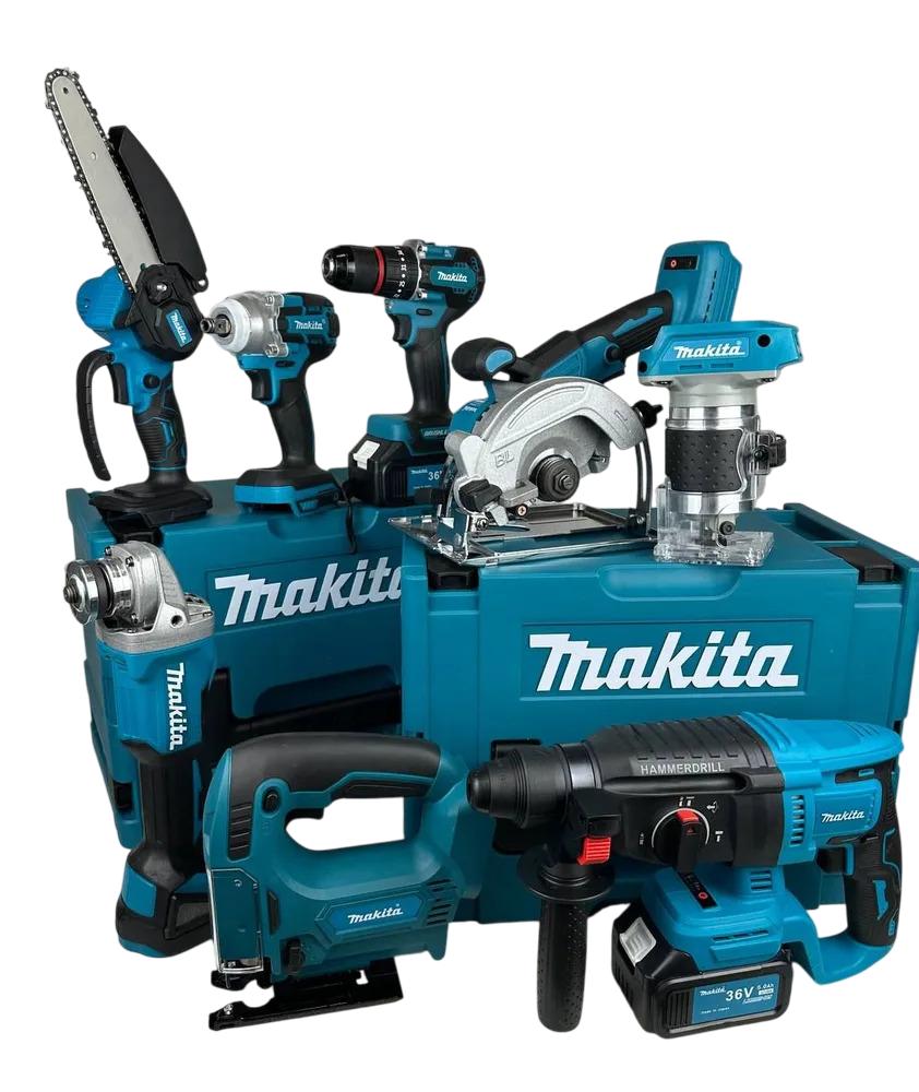MAKITA 36V BRUSHLESS 8 PIECE 2 X 5.0AH COMBO KIT