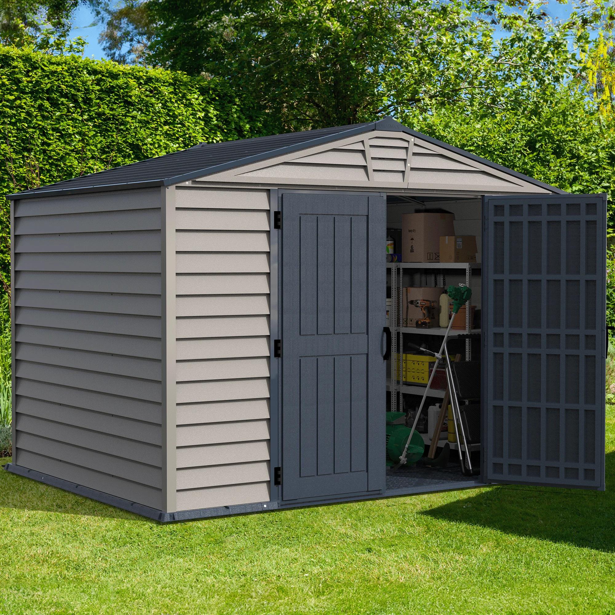 DuraMax StoreMax Plus 10.5x8 Ft with Molded Floor Outdoor Storage Shed