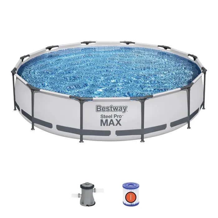 Piscine hors sol ronde Steelpro max 366x76 cm - BESTWAY - 56416