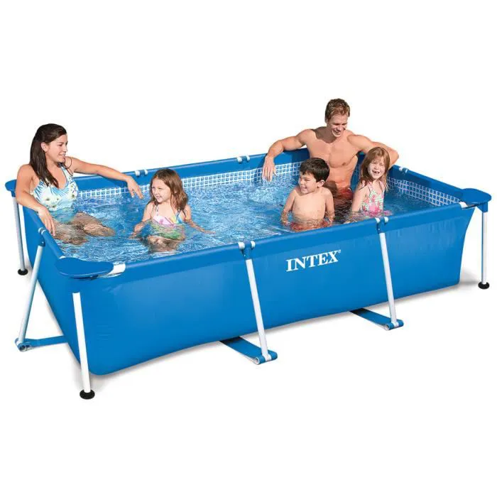 INTEX Piscine rectangle tubulaire en métal Frame Junior - 3 x 2 x 0.75 m