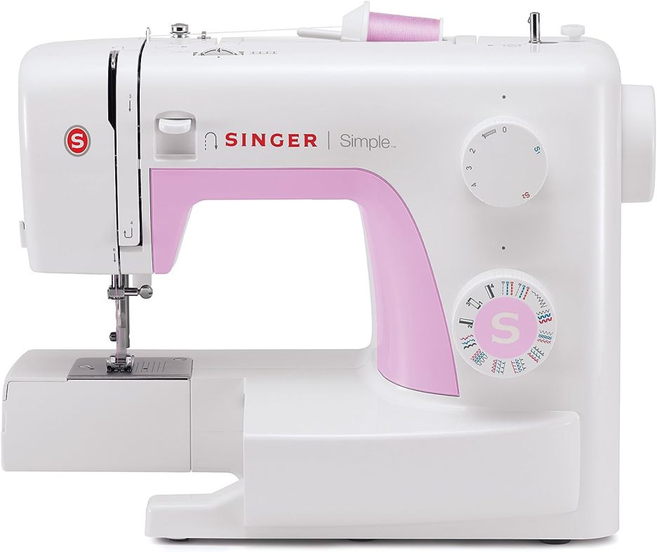 Singer Simple 3223 sewing machine, pink/white