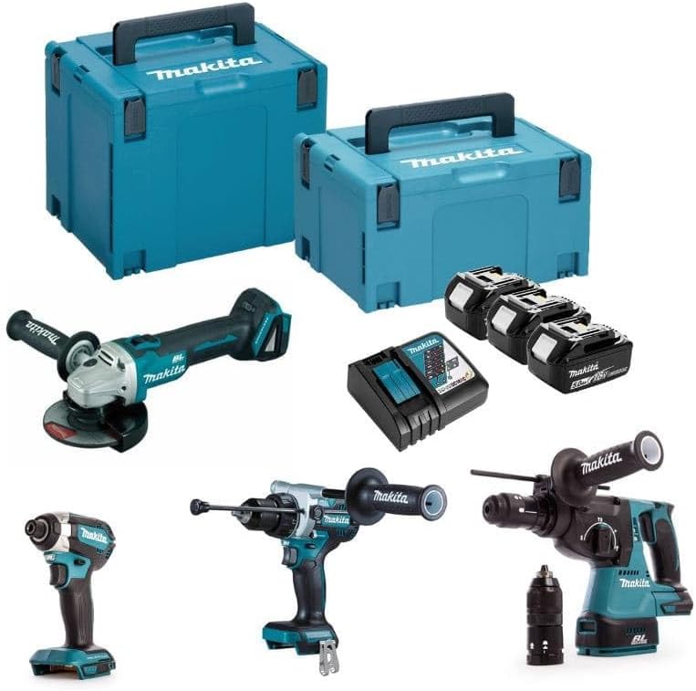 Combopack 4 outils 18V (3x5,0 Ah) en coffret - MAKITA DLX4159TJ