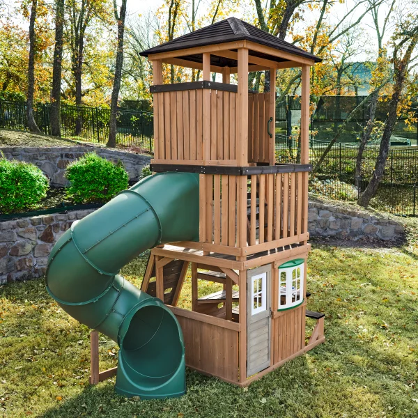 KidKraft Panorama Tower Outdoor Playhouse with Slide