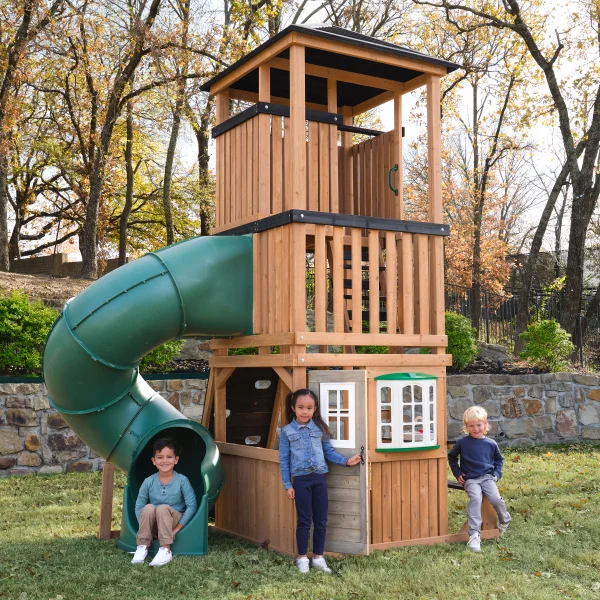 KidKraft Panorama Tower Outdoor Playhouse with Slide