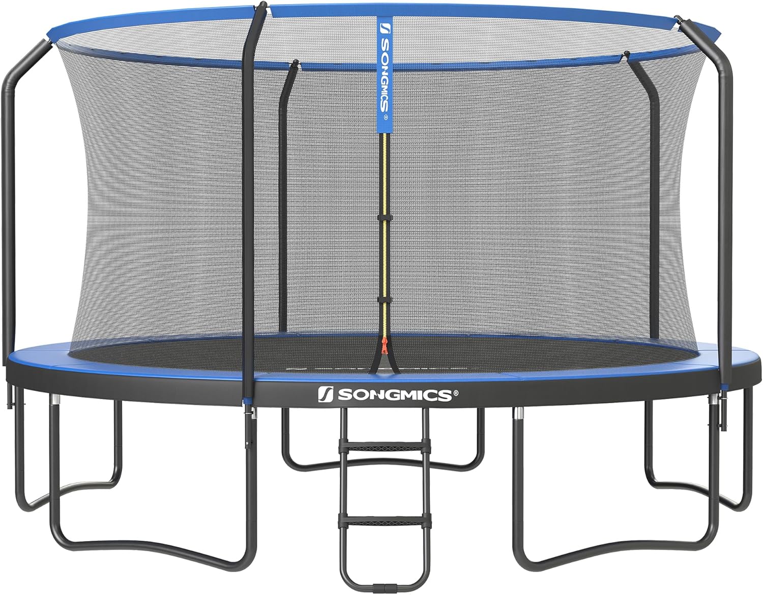 SONGMICS Trampolin Outdoor Ø 427 cm, rundes Gartentrampolin mit Sicherheitsnetz und Leiter, Randabdeckung, gepolstertes Gestell, für Kinder