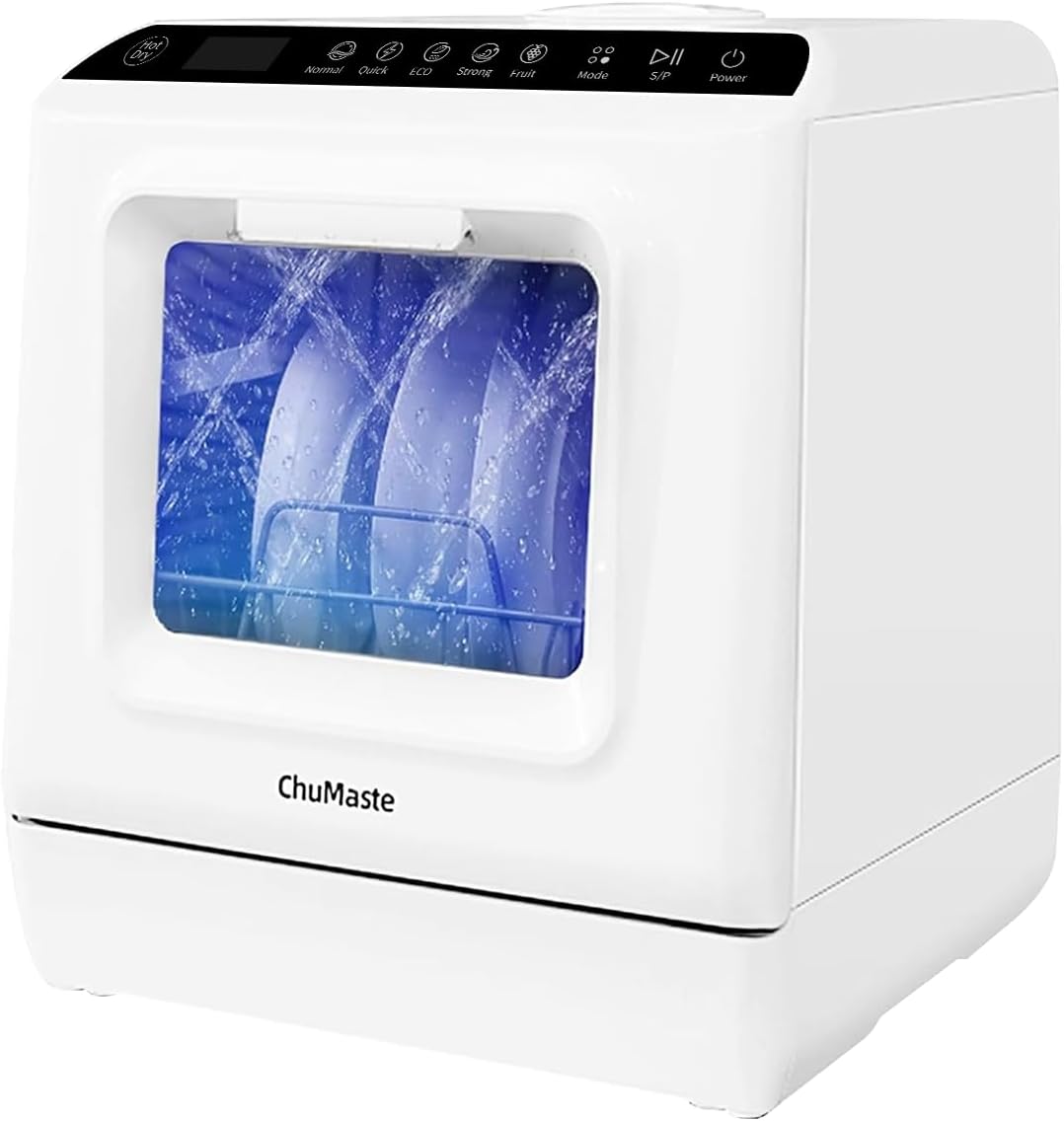 countertop dishwasher, countertop dishwasher with water tank, dishwasher with 5 wash programs, It can also be connected to the tap. For apartments, dorms, RVs