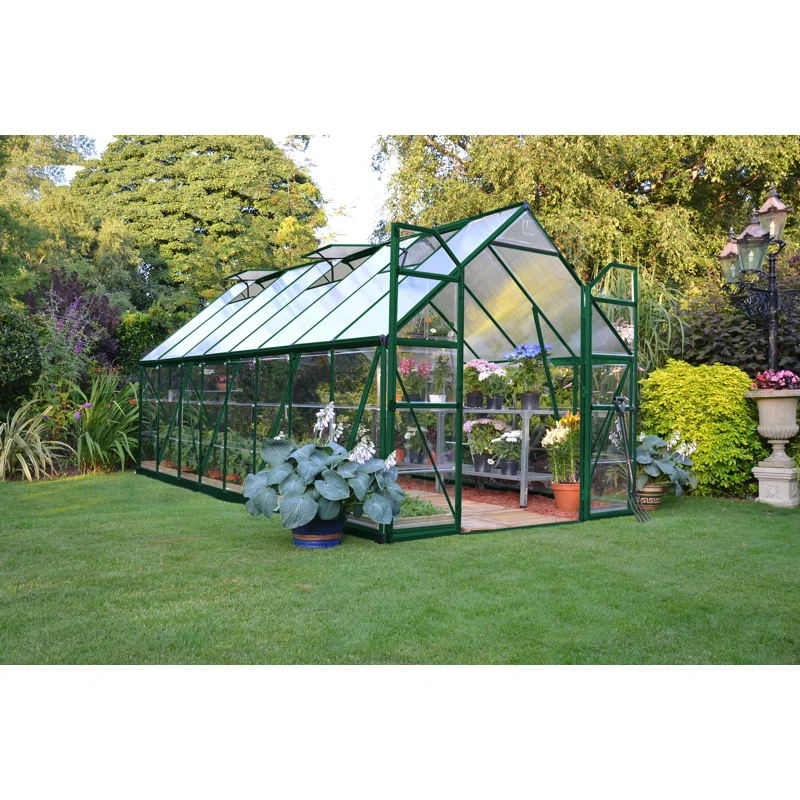 Palram - Canopia Balance 8' W Hobby Greenhouse - Green
