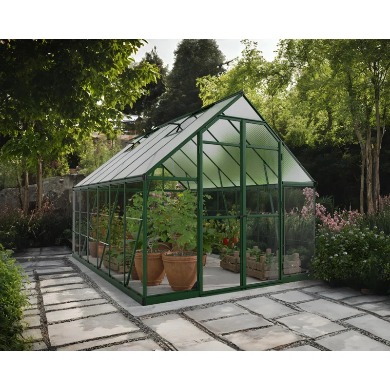 Palram - Canopia Balance 8' W Hobby Greenhouse - Green