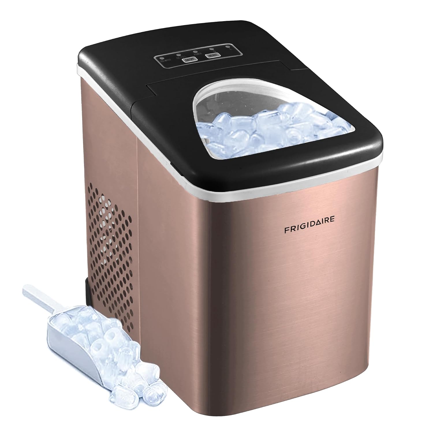 FRIGIDAIRE - Stainless Steel Countertop Ice Maker Machine with 26 lb Capacity | Ice Machine Makes 9 Cubes Every 7-15 Minutes | Portable Ice Maker for...