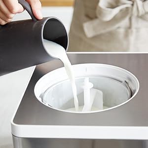 SPRINGLANE ELISA 2-in-1 Ice Cream Maker and Yogurt Maker with Self-Cooling Compressor, 180W, 2L, Automatic Ice Cream & Yogurt Machine in Stainless Steel, Integrated Cold Group