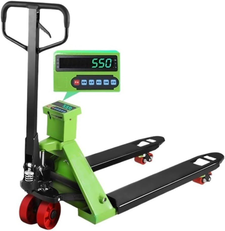 Pallet Jack Scale Forklift Weighing Hydraulic Forklift 2000kg Manual Pallet Truck Cargo Carrier Transporter with Printing Weight Scale Industrial Pallet Jack Truck