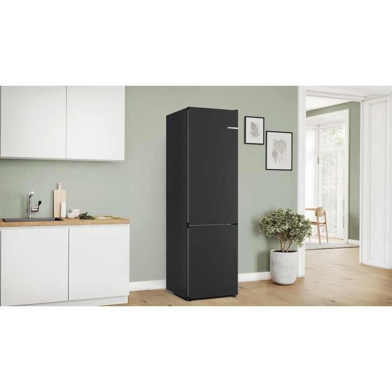 BOSCH KGN392XCF BLACK STEEL FRIDGE-FREEZER,60CM