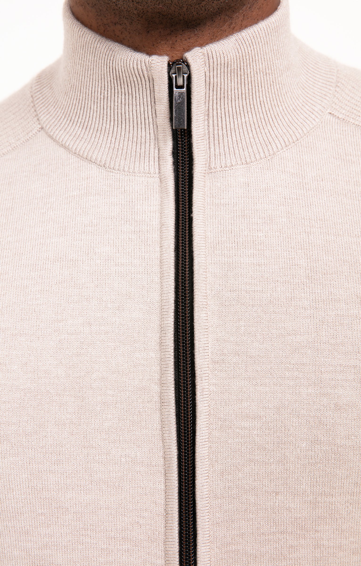 Gilet uni détails camel - BEIGE