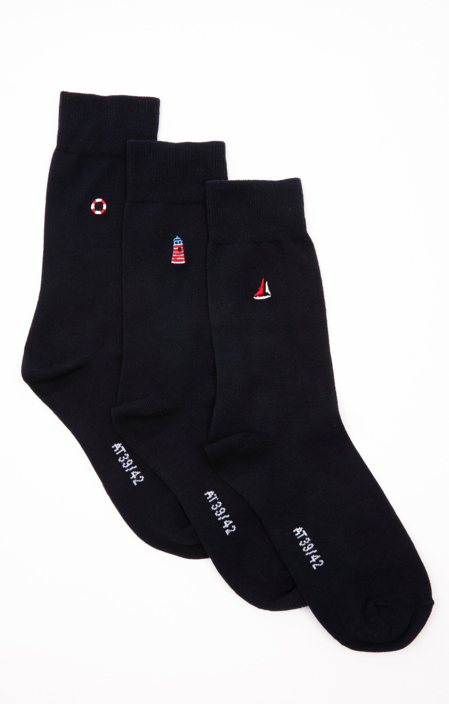 Lot de 3 paires de chaussettes Nautic - MARINE