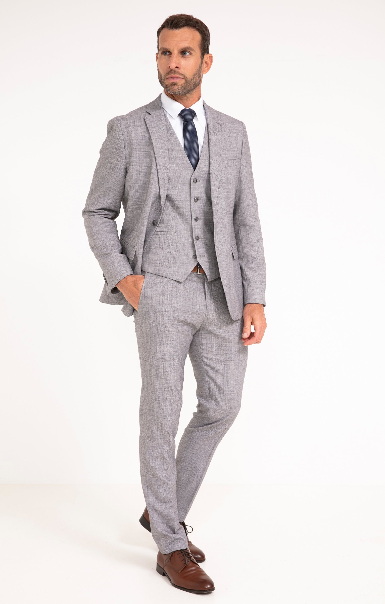 Gilet de costume Granito - GRIS CLAIR