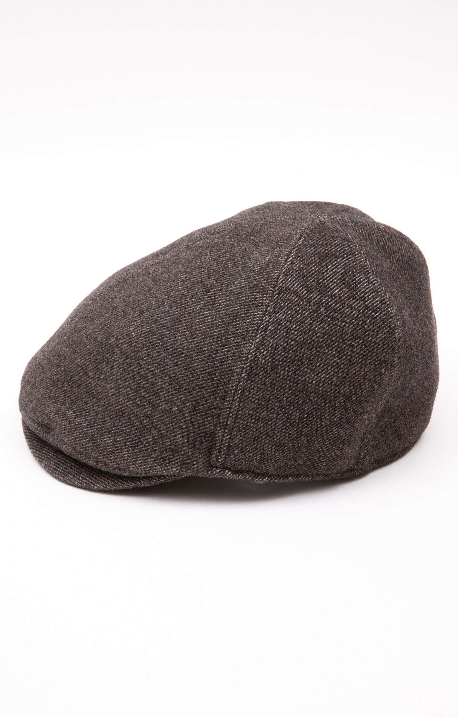 Casquette plate en polyester et viscose - MARRON