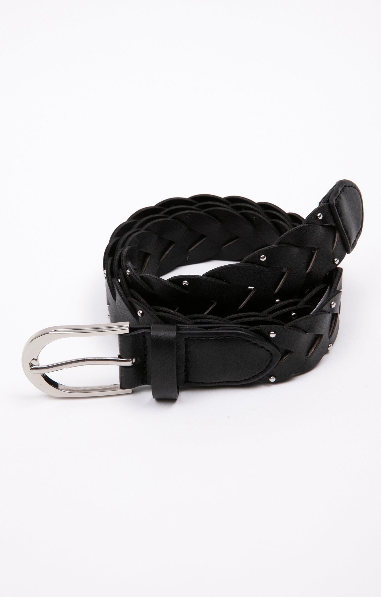Ceinture tressée - NOIR