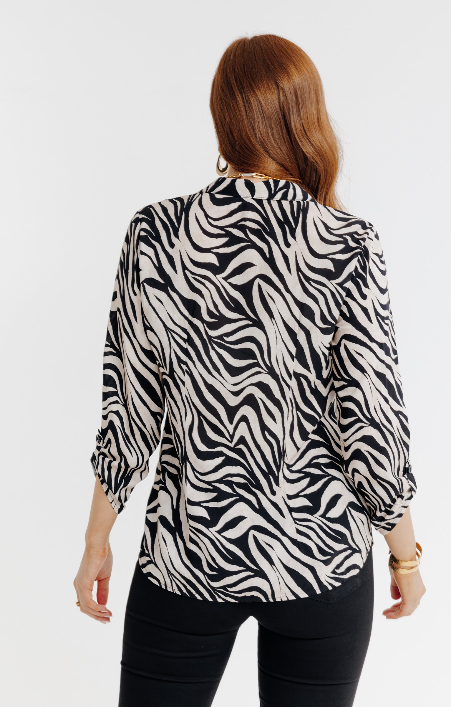 Chemise imprimé animal  - NOIR