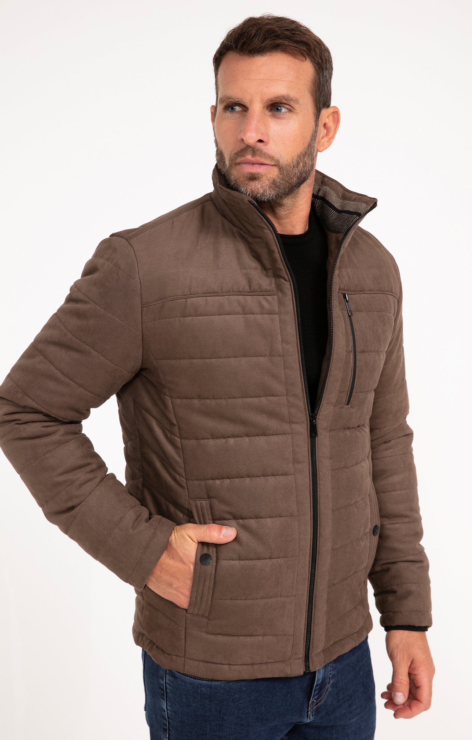 BLOUSON NEW SUEDE - BEIGE