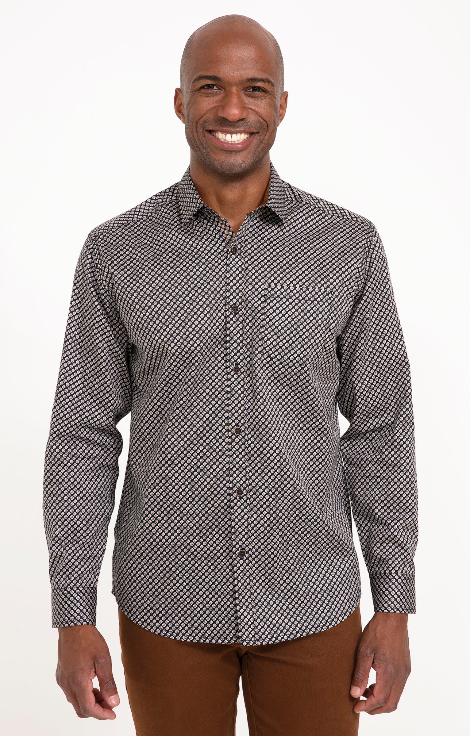 Chemise imprimée SQUARRY - NOIR