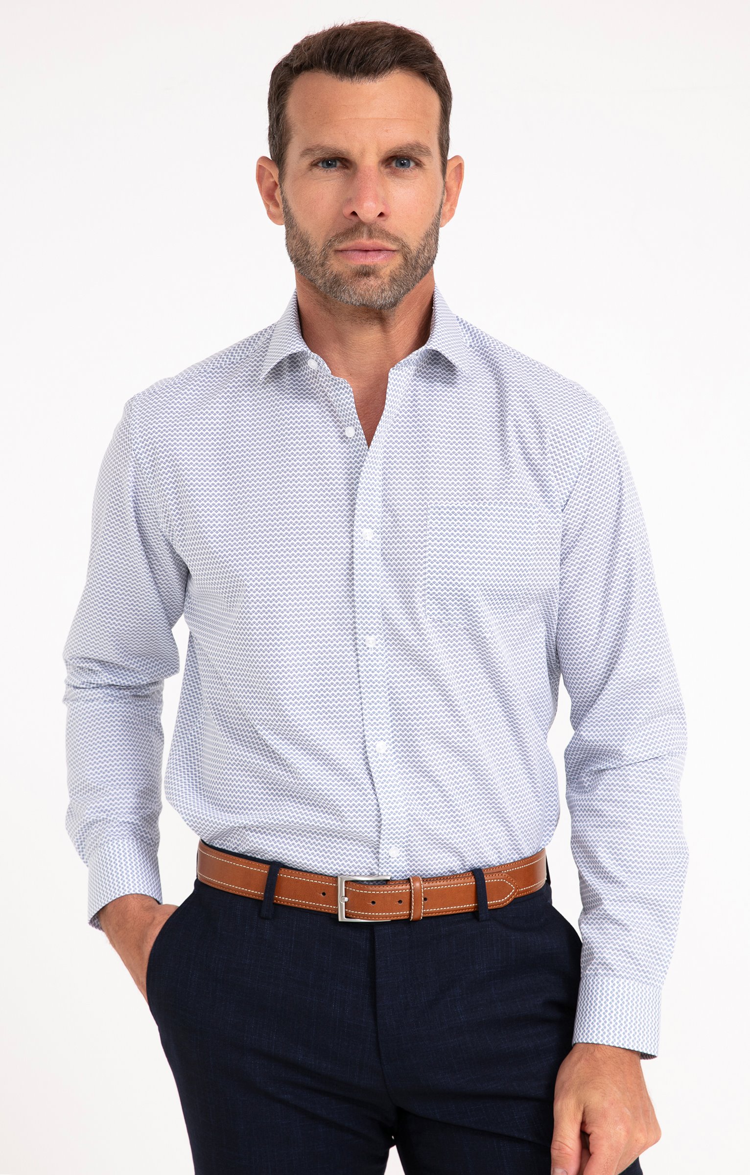 Chemise manches longues MARVIN - BLANC