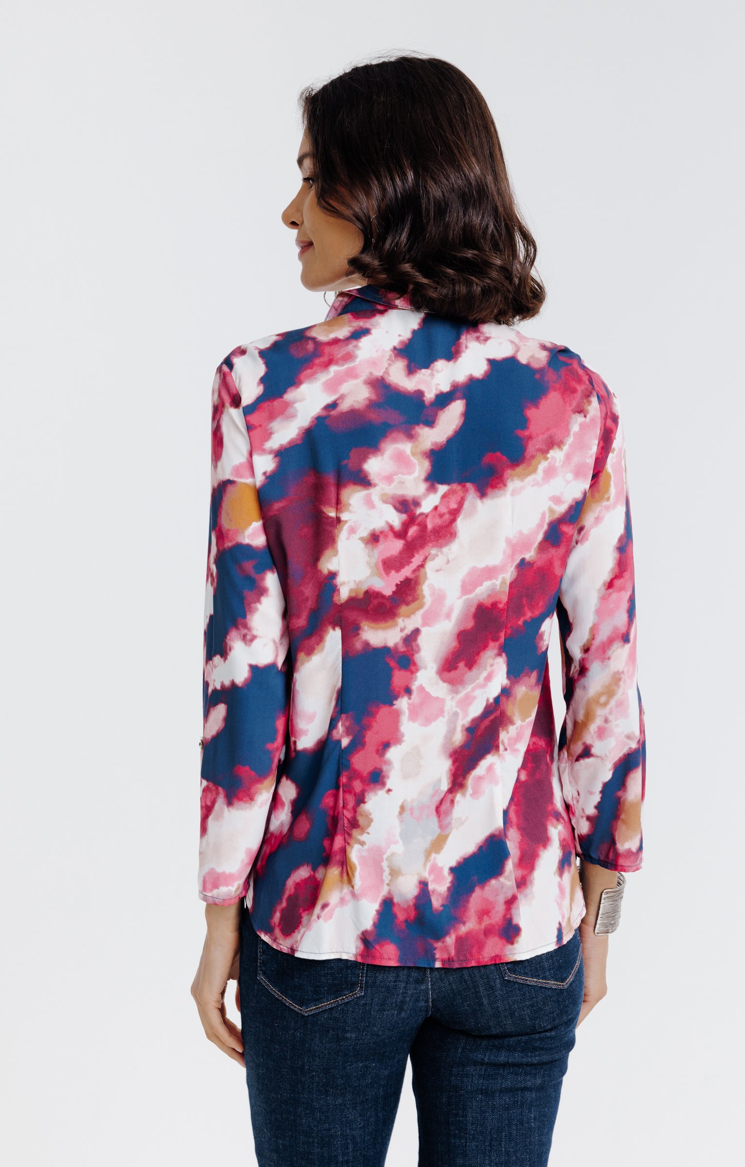 Chemise imprimée  abstrait  - ÉCRU