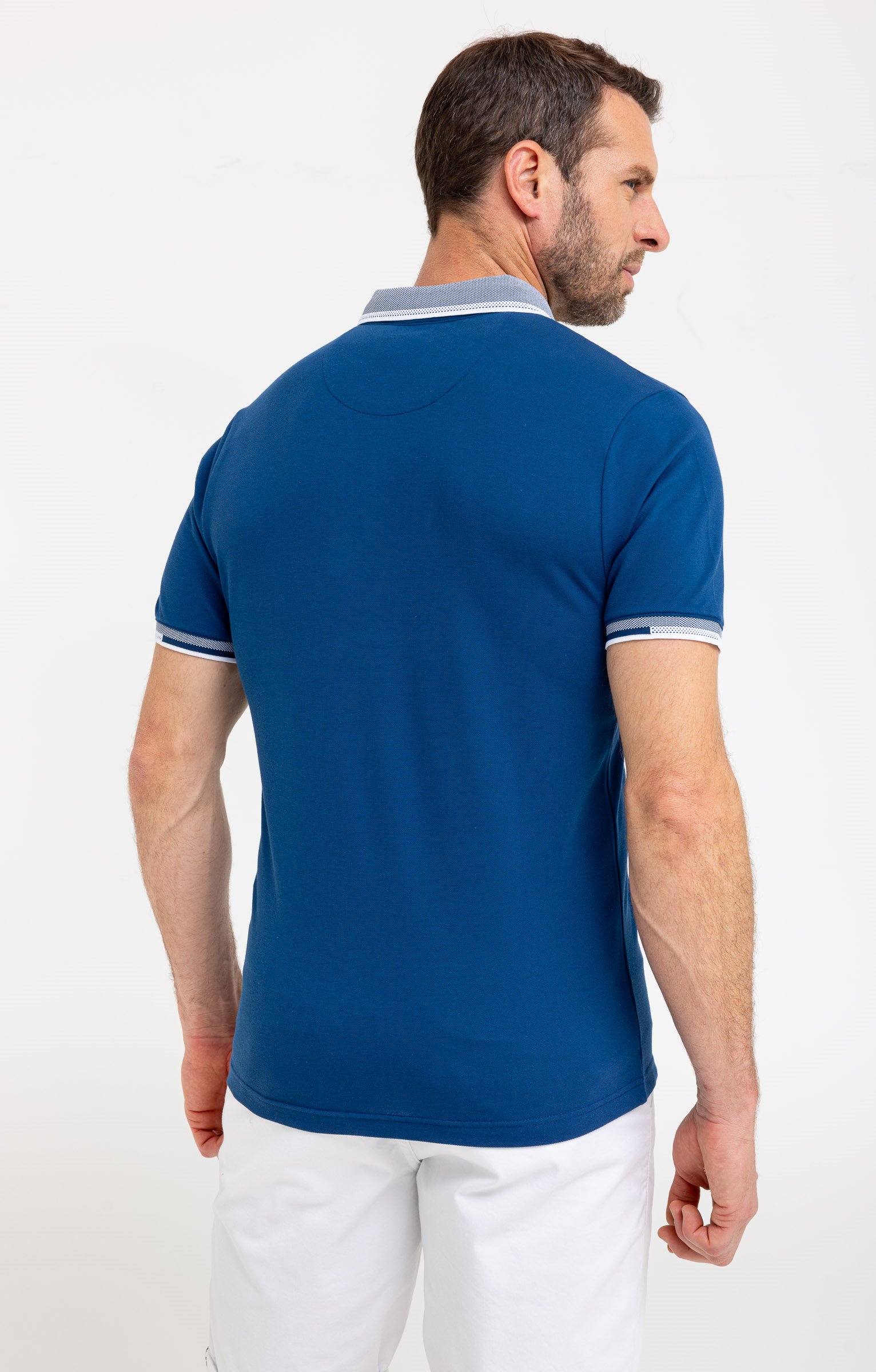 Polo manches courtes Loo - BLEU DUR