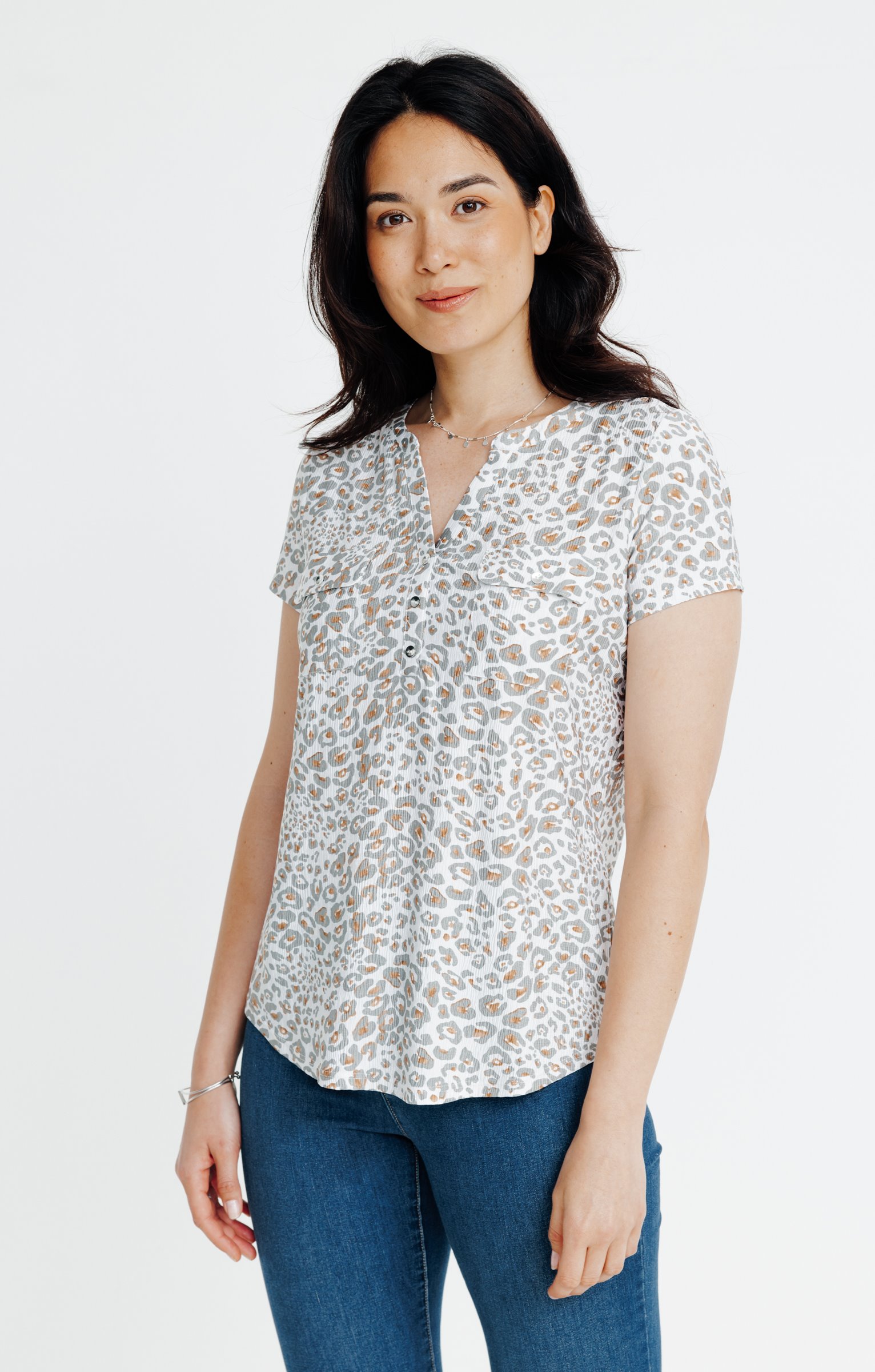 Tee-shirt été imprimé animalier - TILLEUL