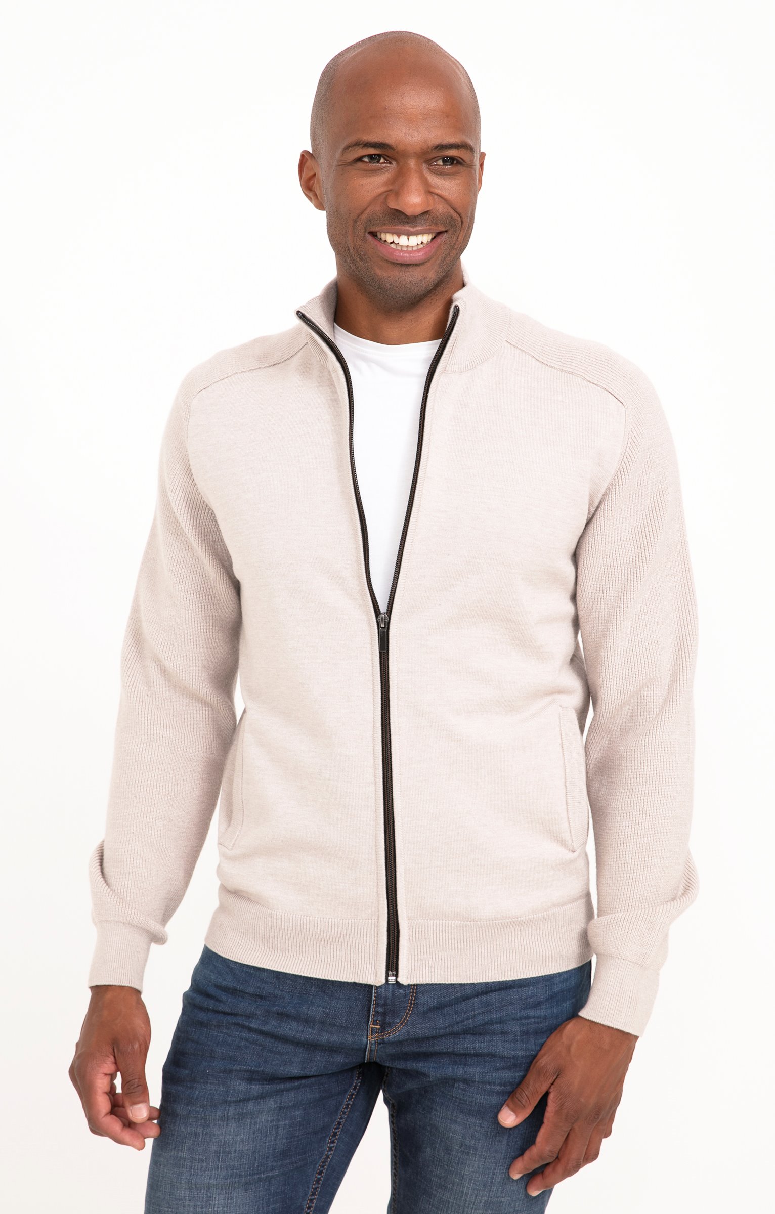 Gilet uni détails camel - BEIGE