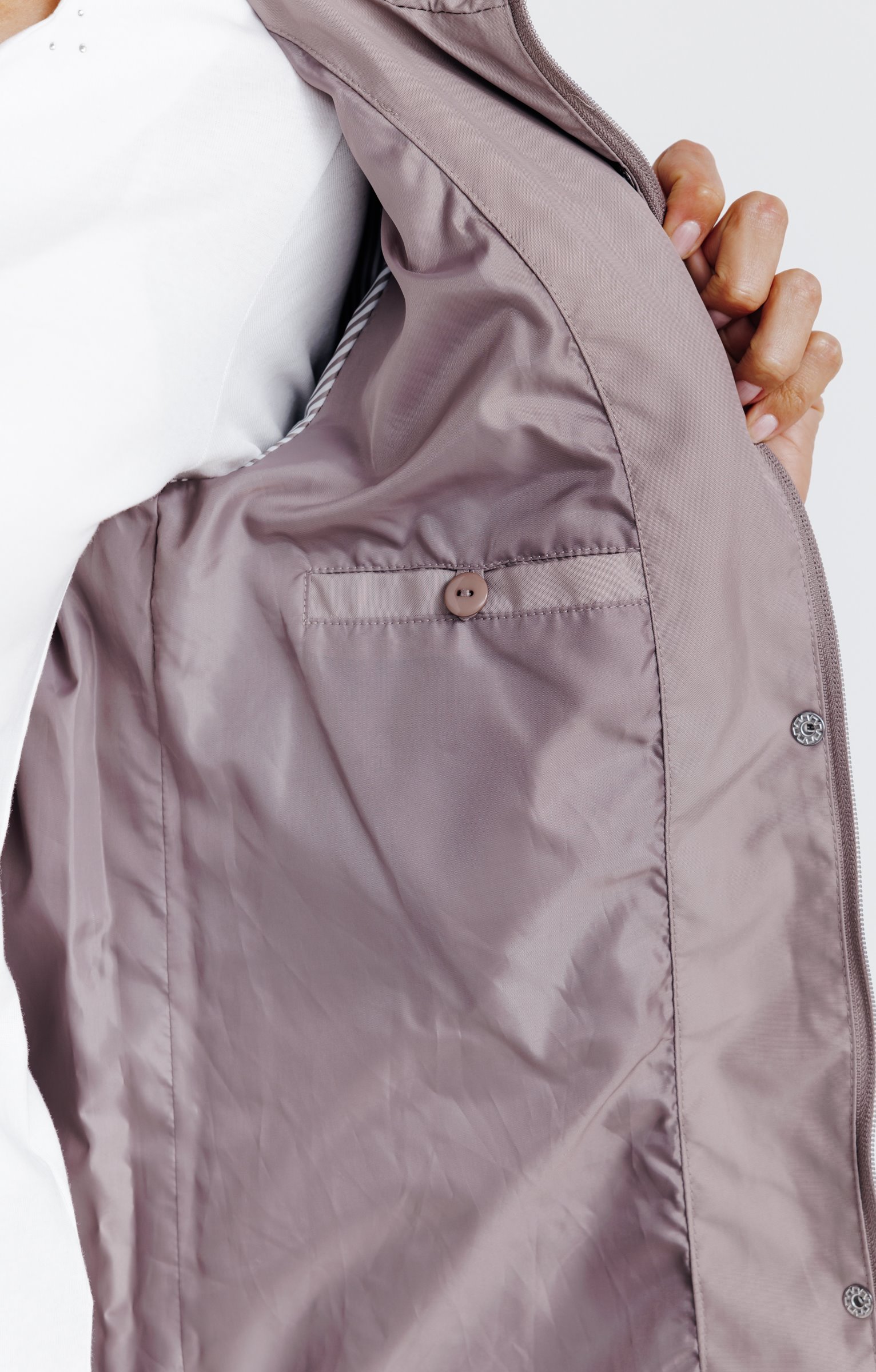 Parka avec capuche amovible - TAUPE