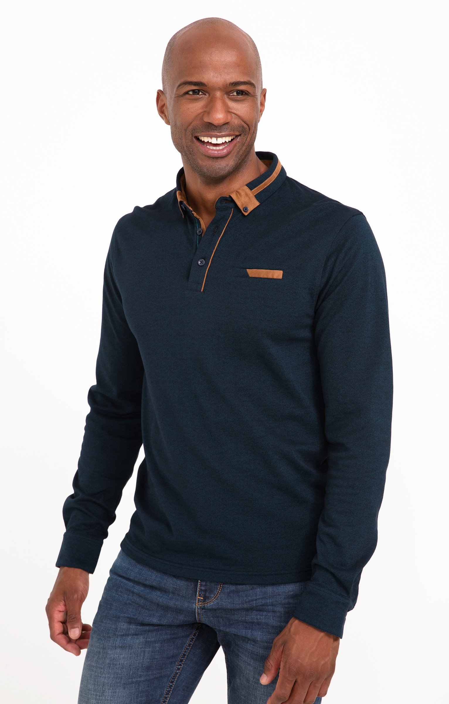 Polo manches longues PK Shiny - PÉTROLE