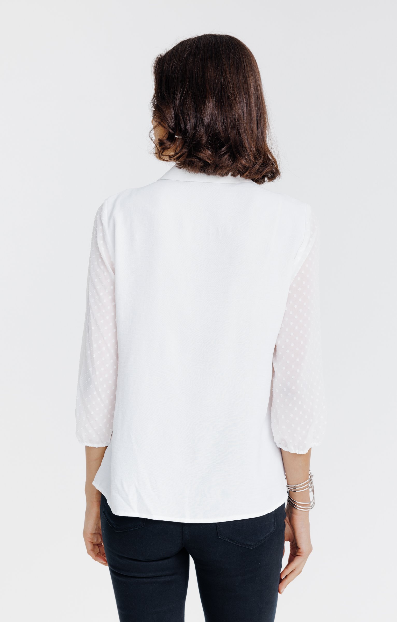 chemise unie bi-matière - ÉCRU