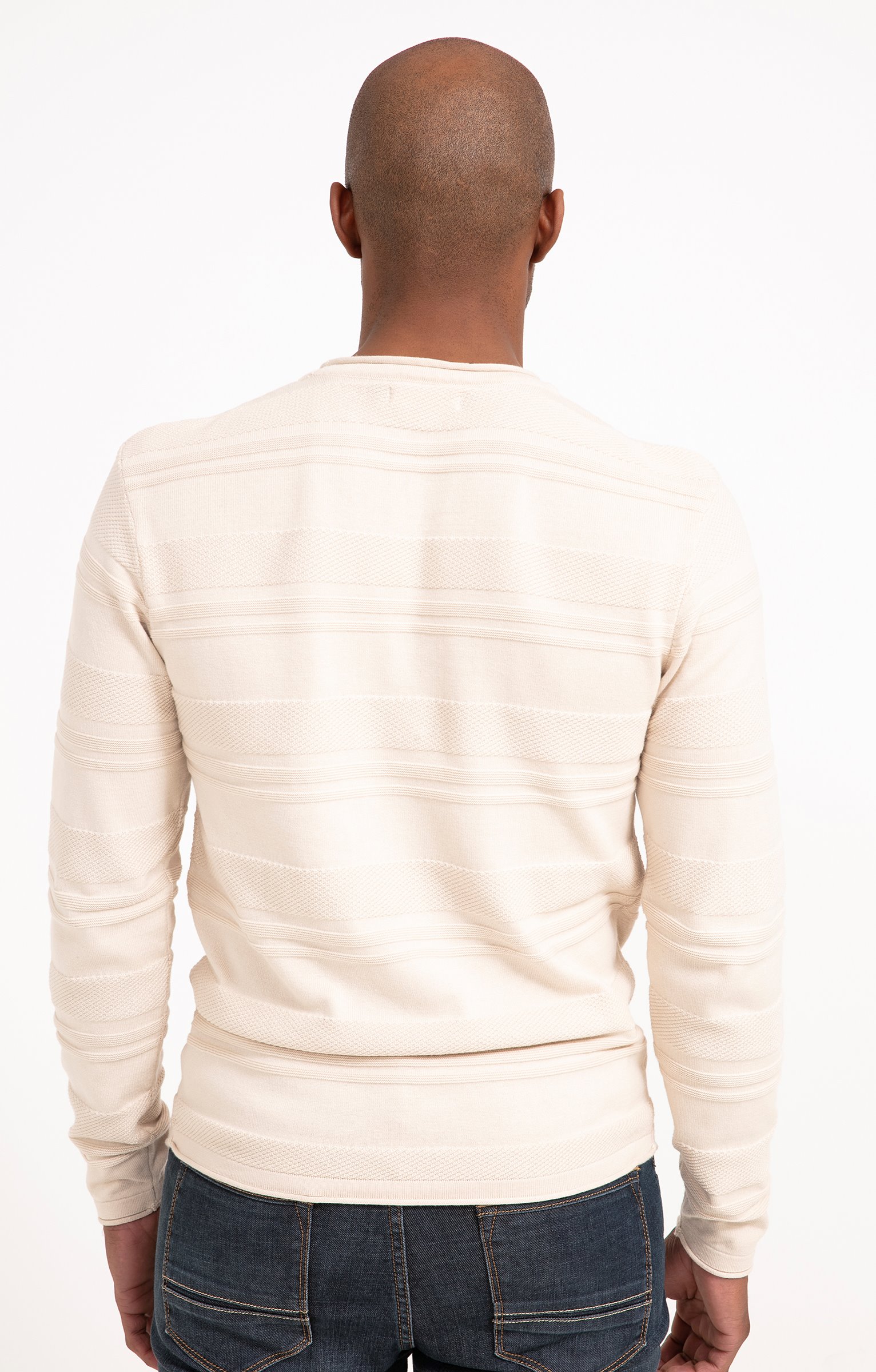 Pull uni col rond - BEIGE