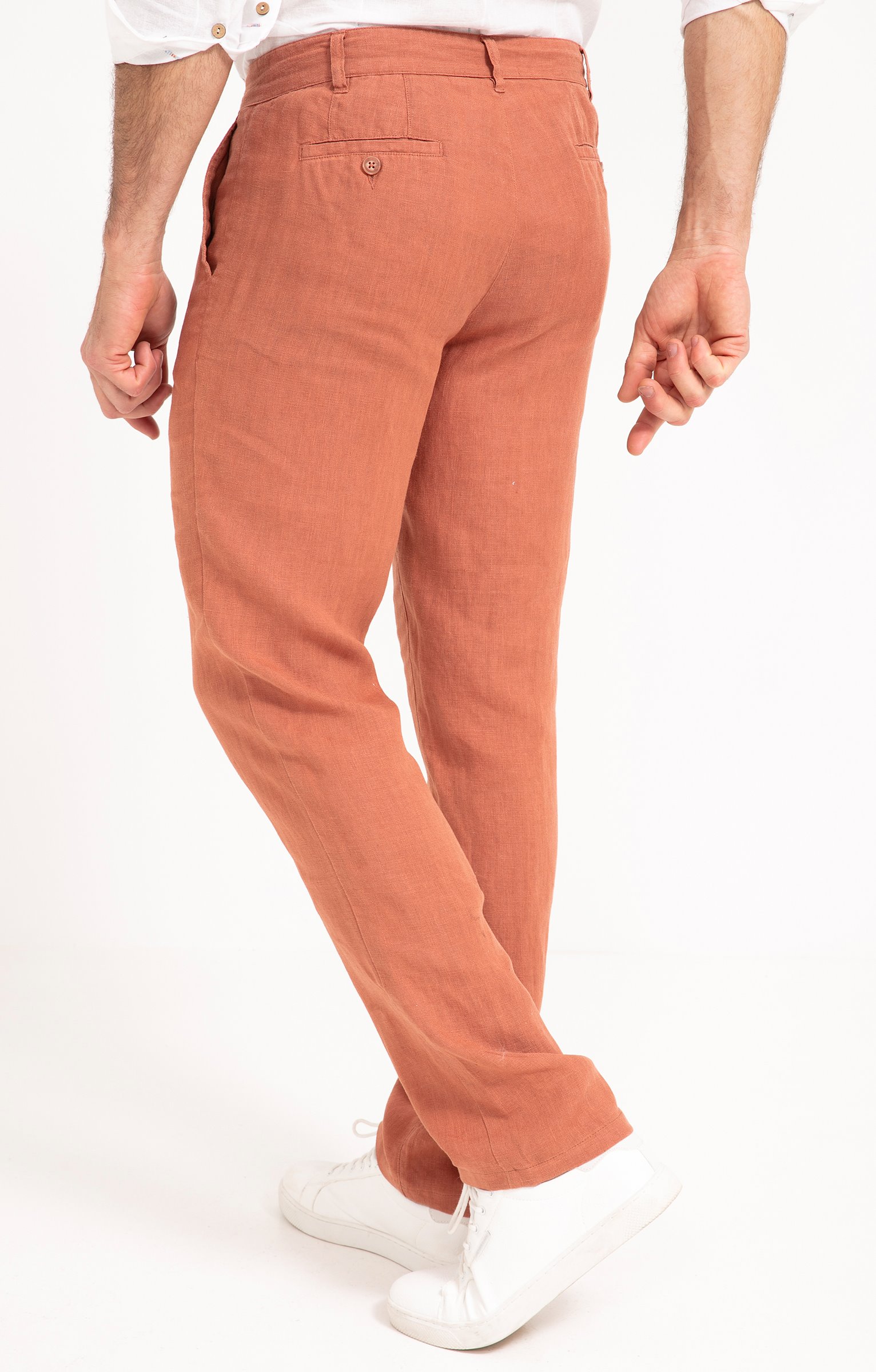 Pantalon chino Linen - ÉCRU
