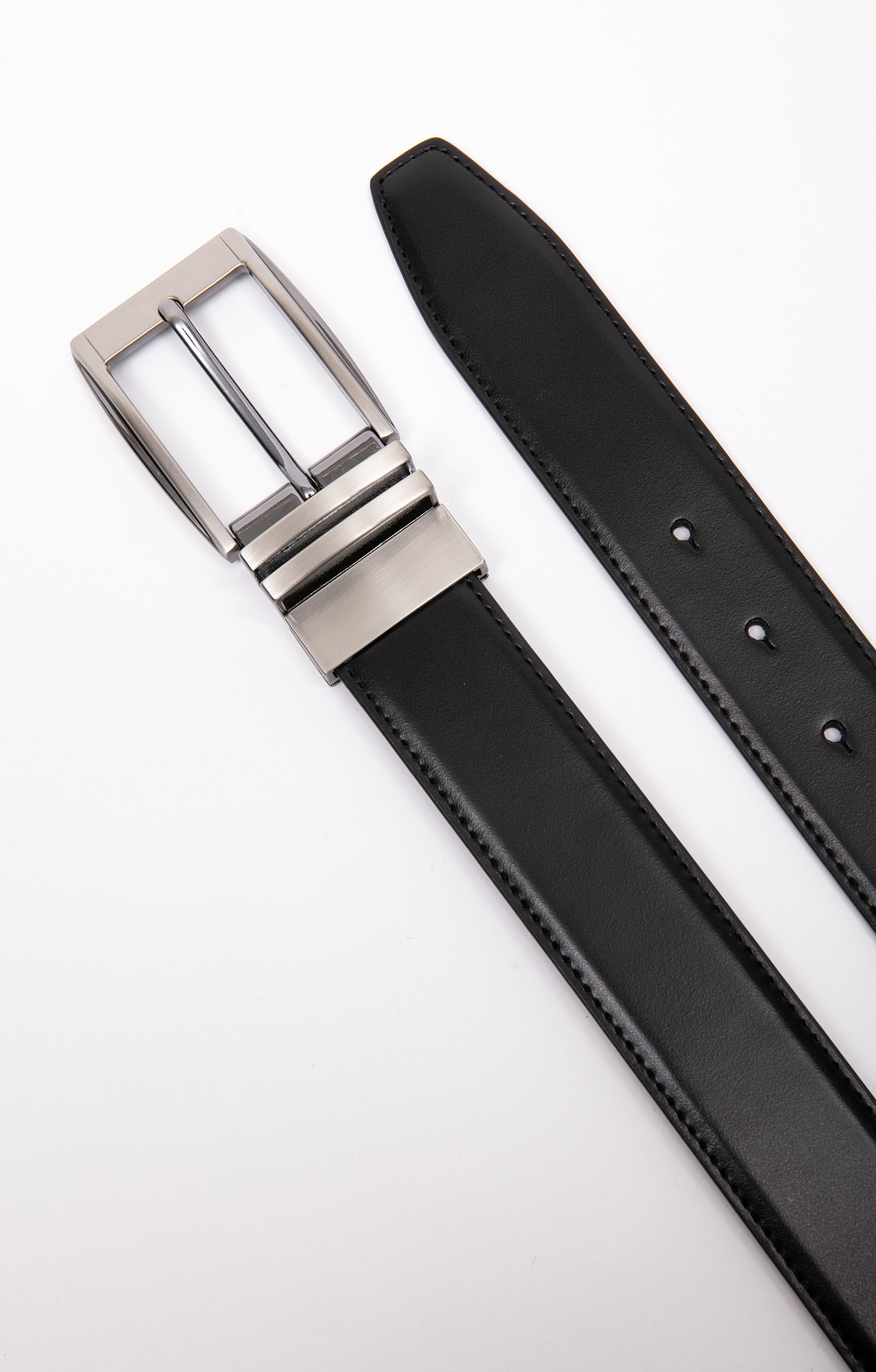 Ceinture boucle avec passants - NOIR