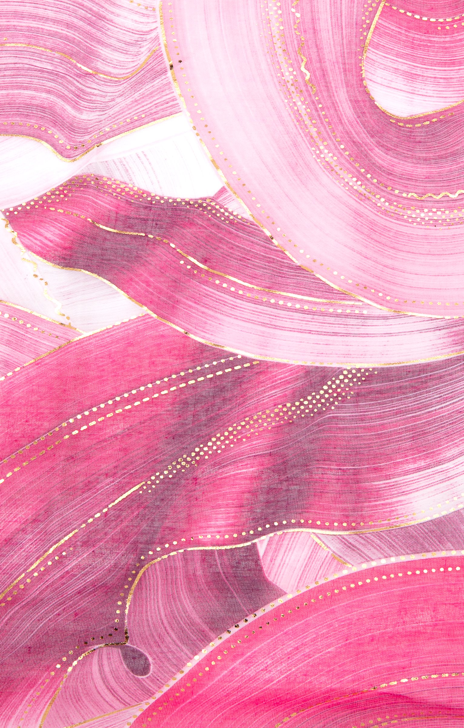 Foulard imprimé abstrait - FRAMBOISE