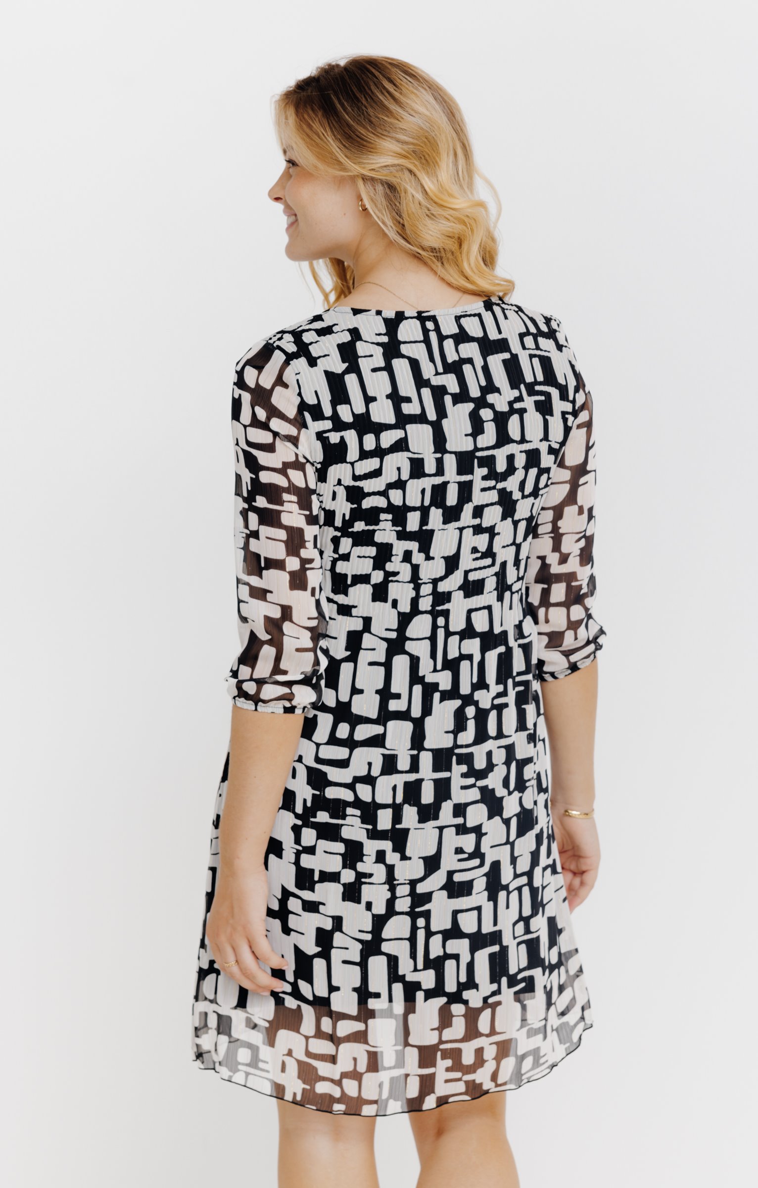 Robe plissée - NOIR