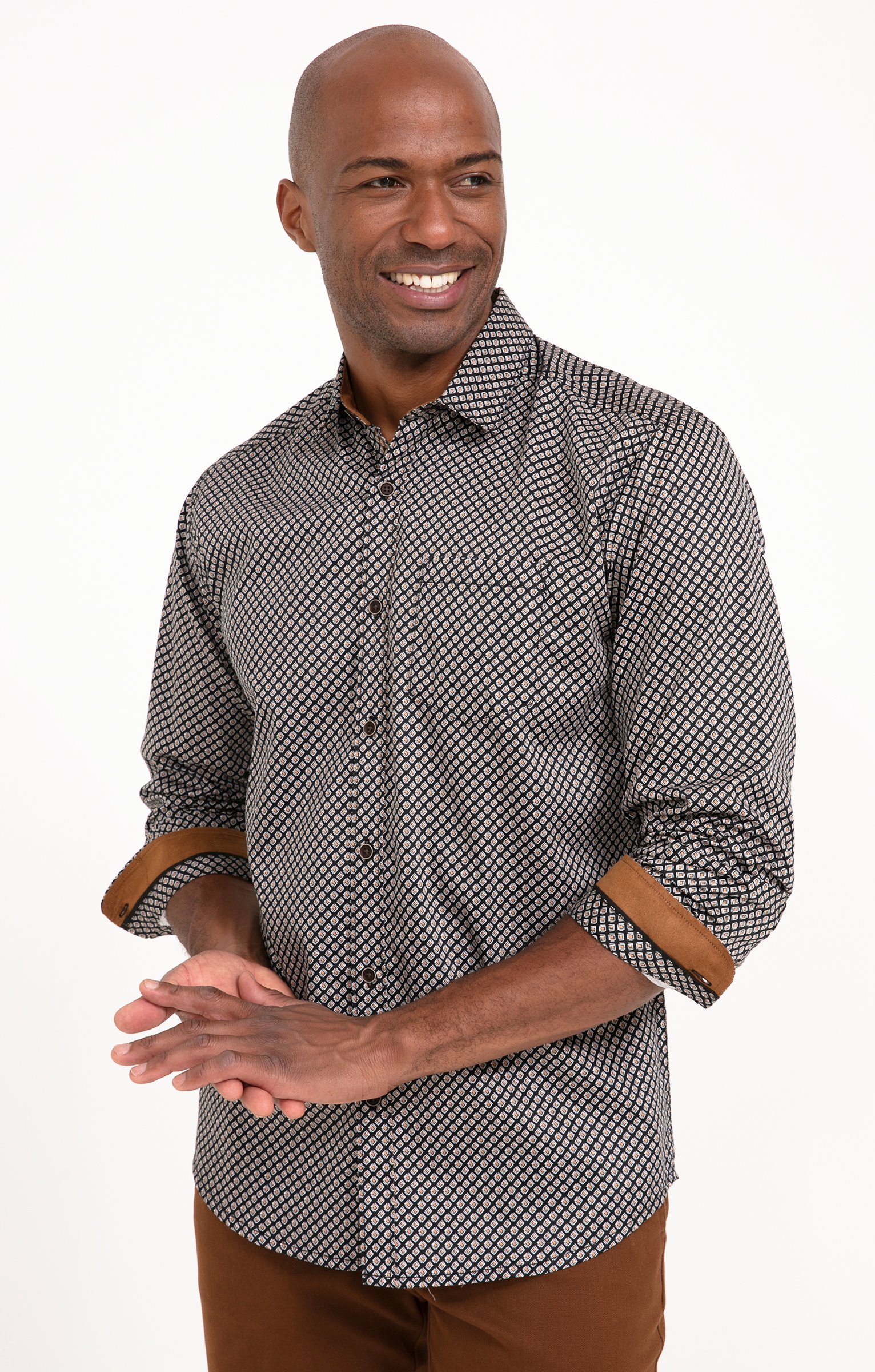 Chemise imprimée SQUARRY - NOIR