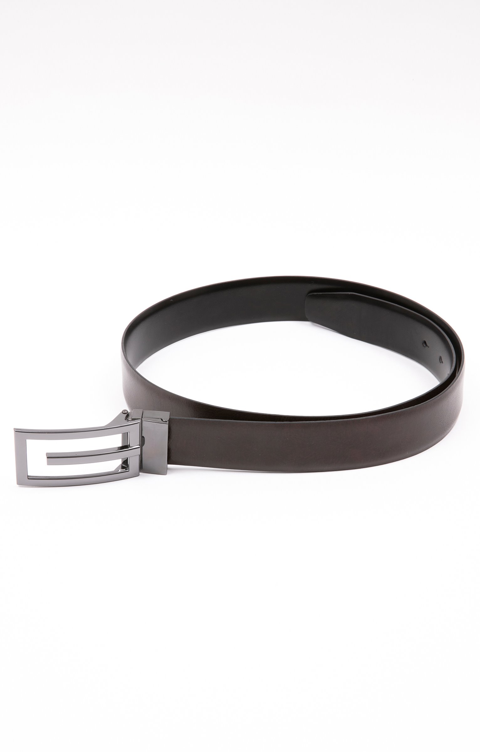 Ceinture à plaque réversible - NOIR