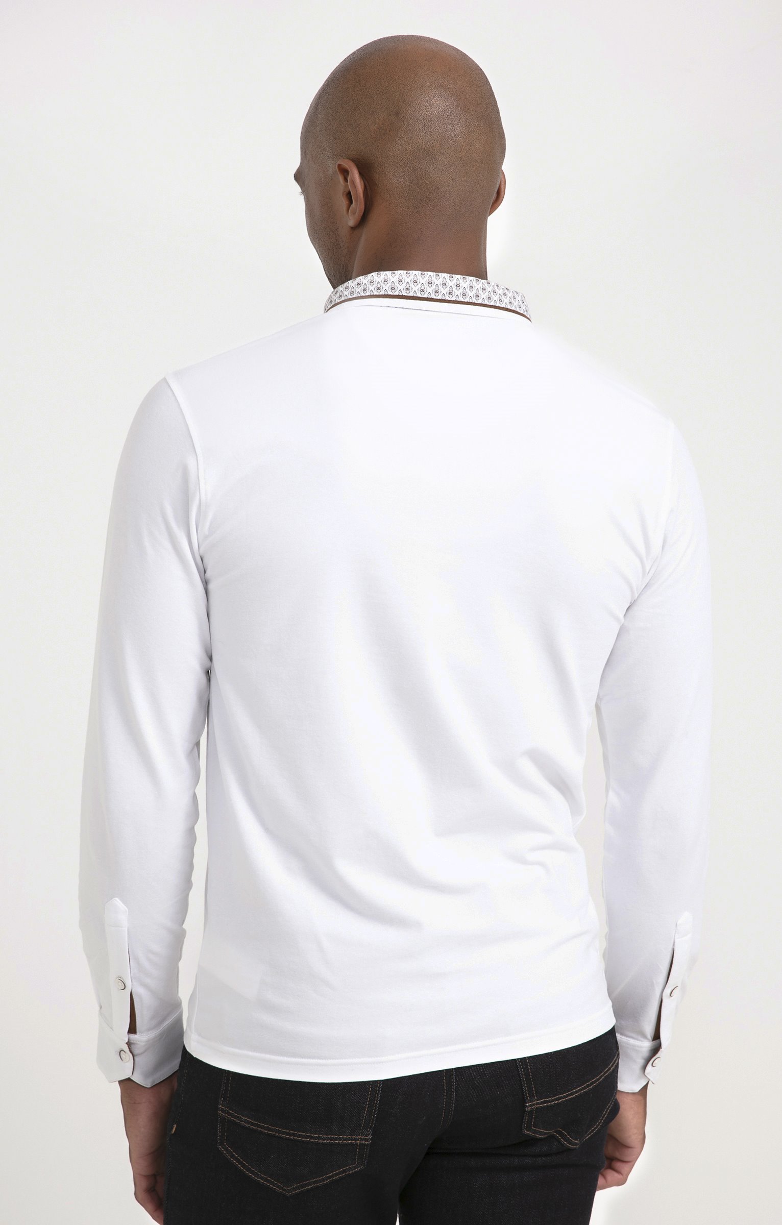 Polo manches longues Sued Barca - BLANC