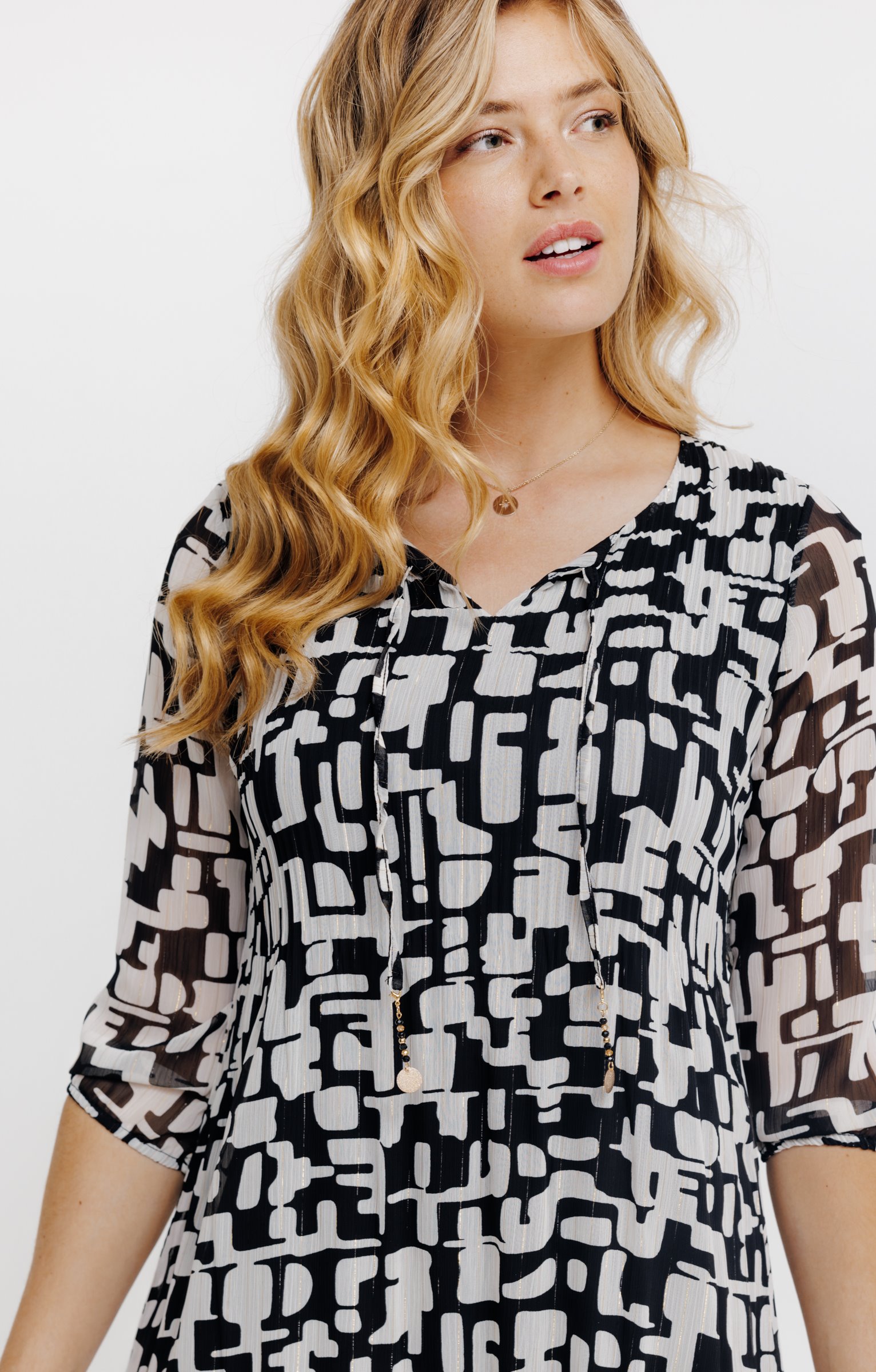 Robe plissée - NOIR