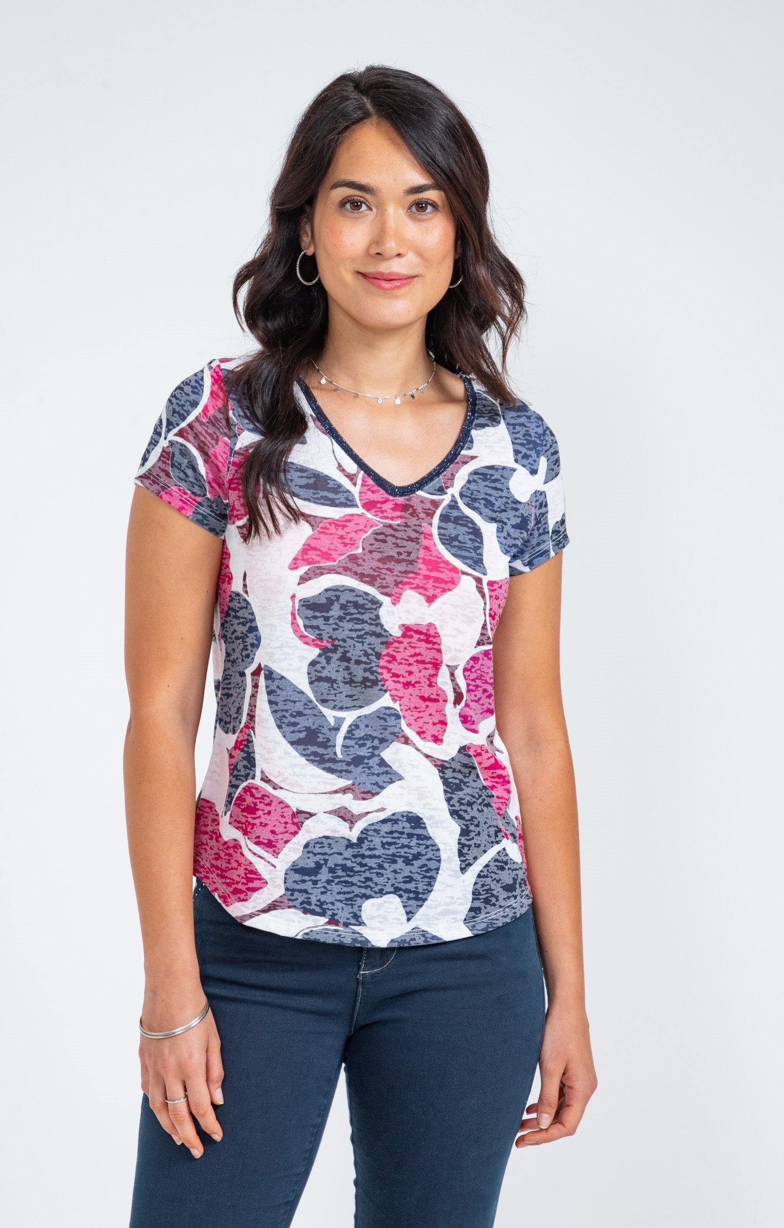 Tee-shirt manches courtes imprimé - ÉCRU