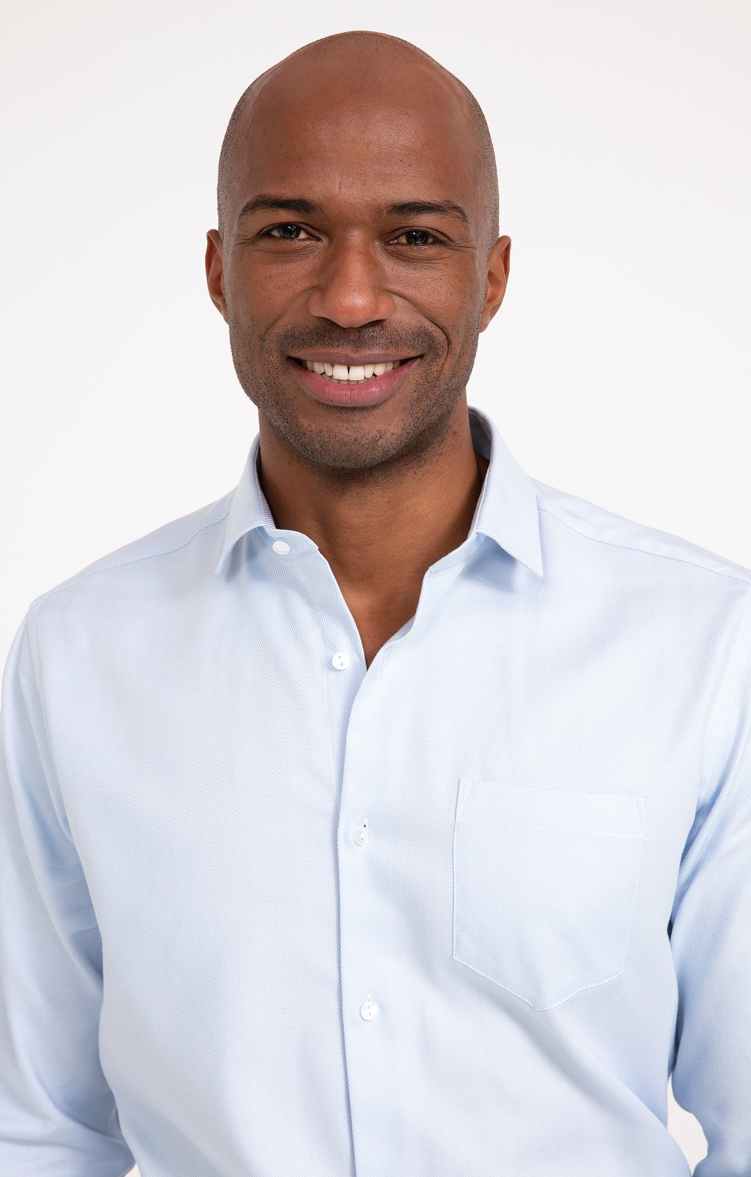 Chemise manches longues coupe regular - BLEU CIEL