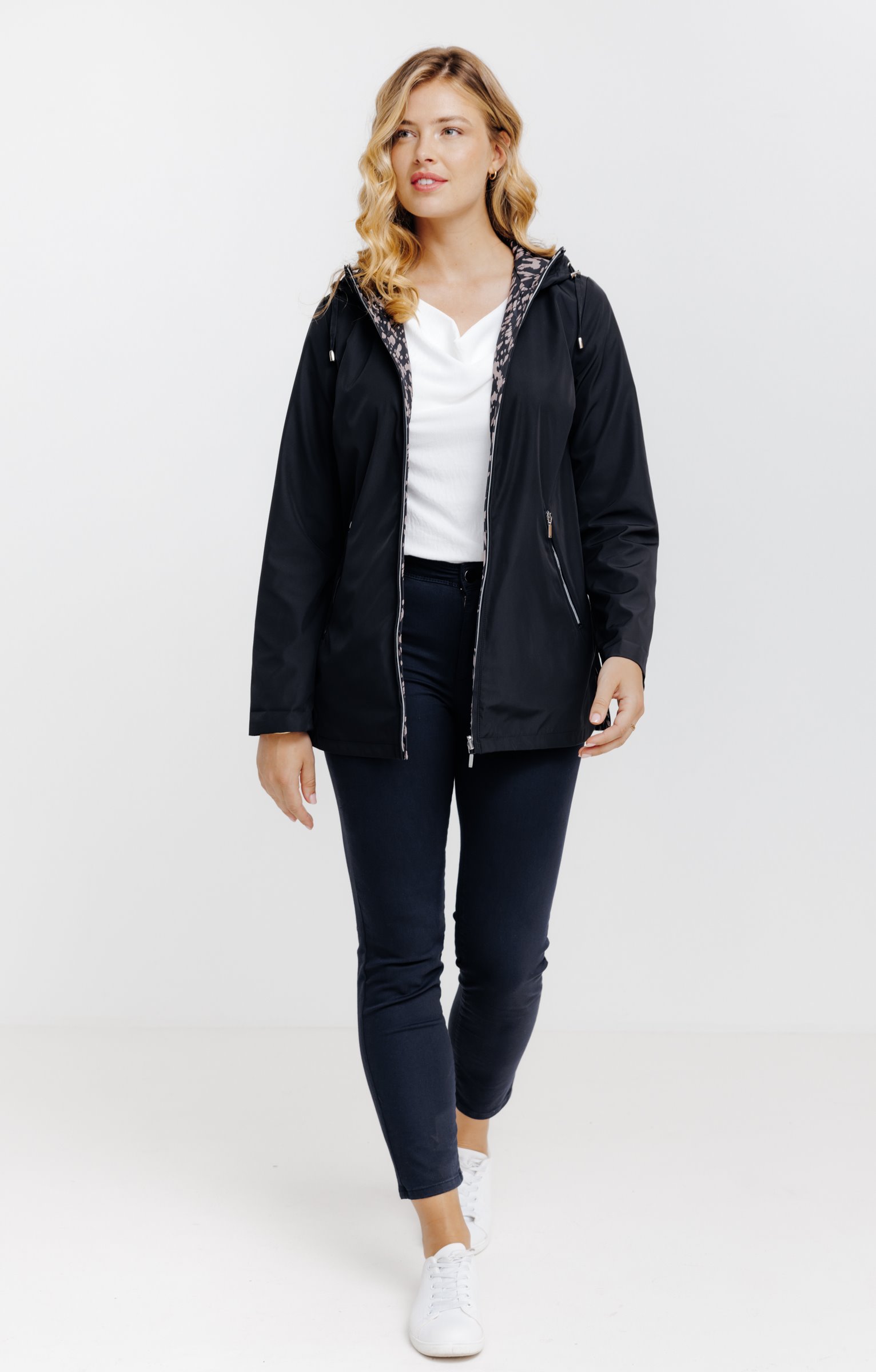 Imperméable réversible poches zippées  - NOIR