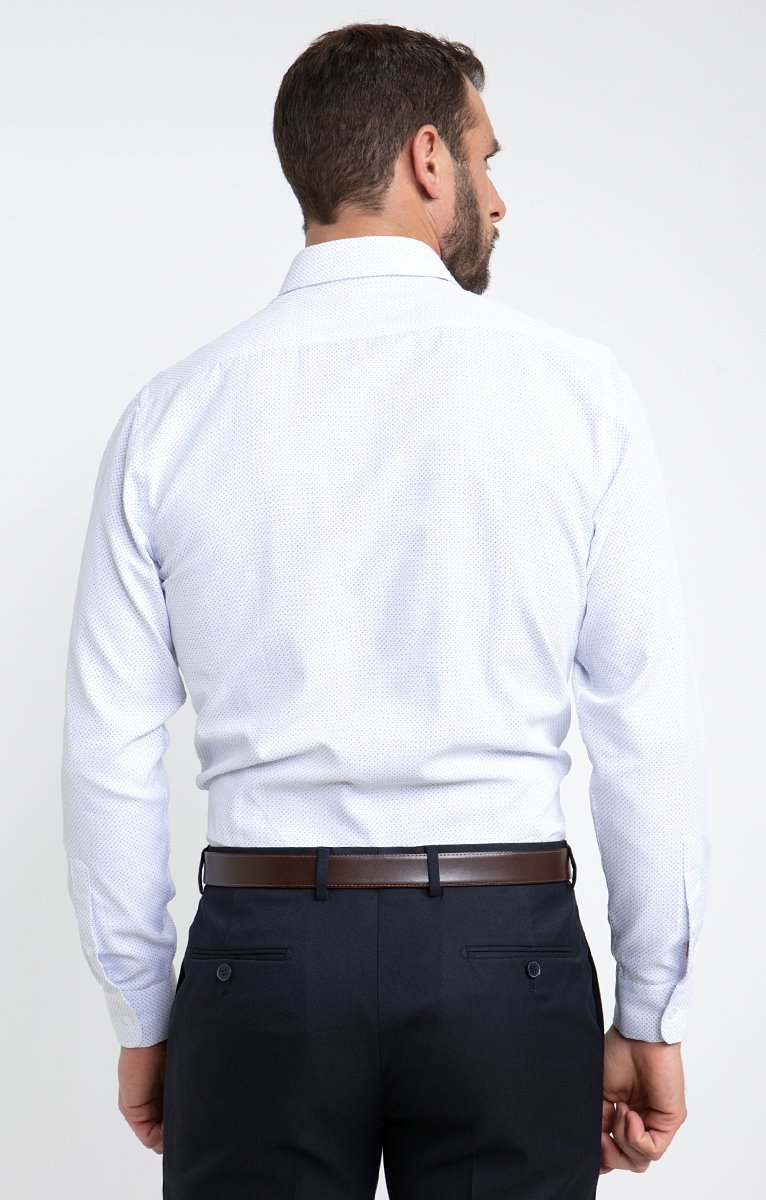 Chemise manches longues coupe regular - BLANC