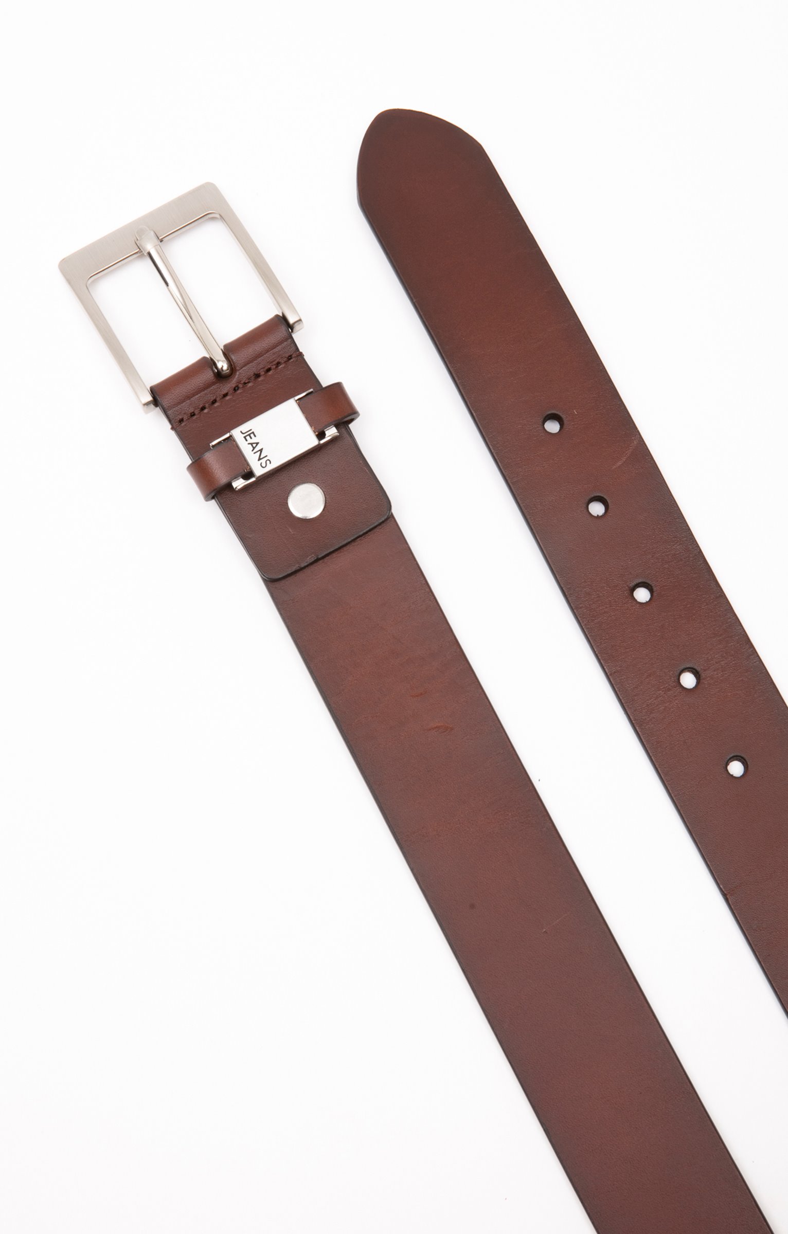Ceinture en cuir pleine fleur  - MARRON