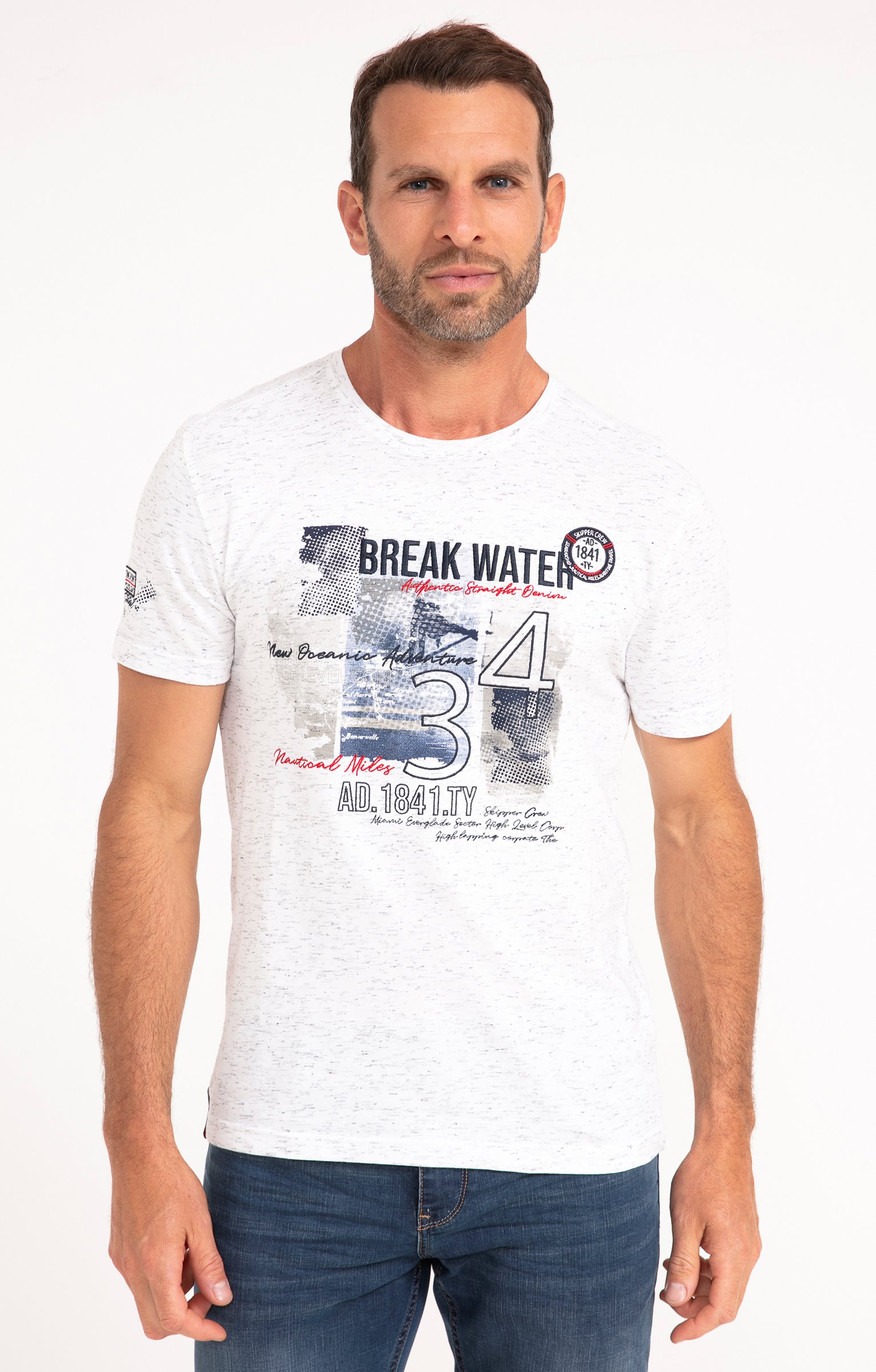 Tee-shirt manches courtes Surfer - BLANC