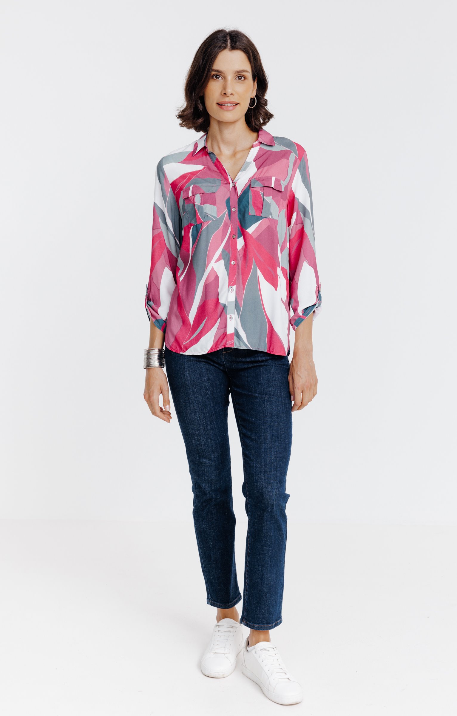 Chemise imprimée graphique  - TILLEUL