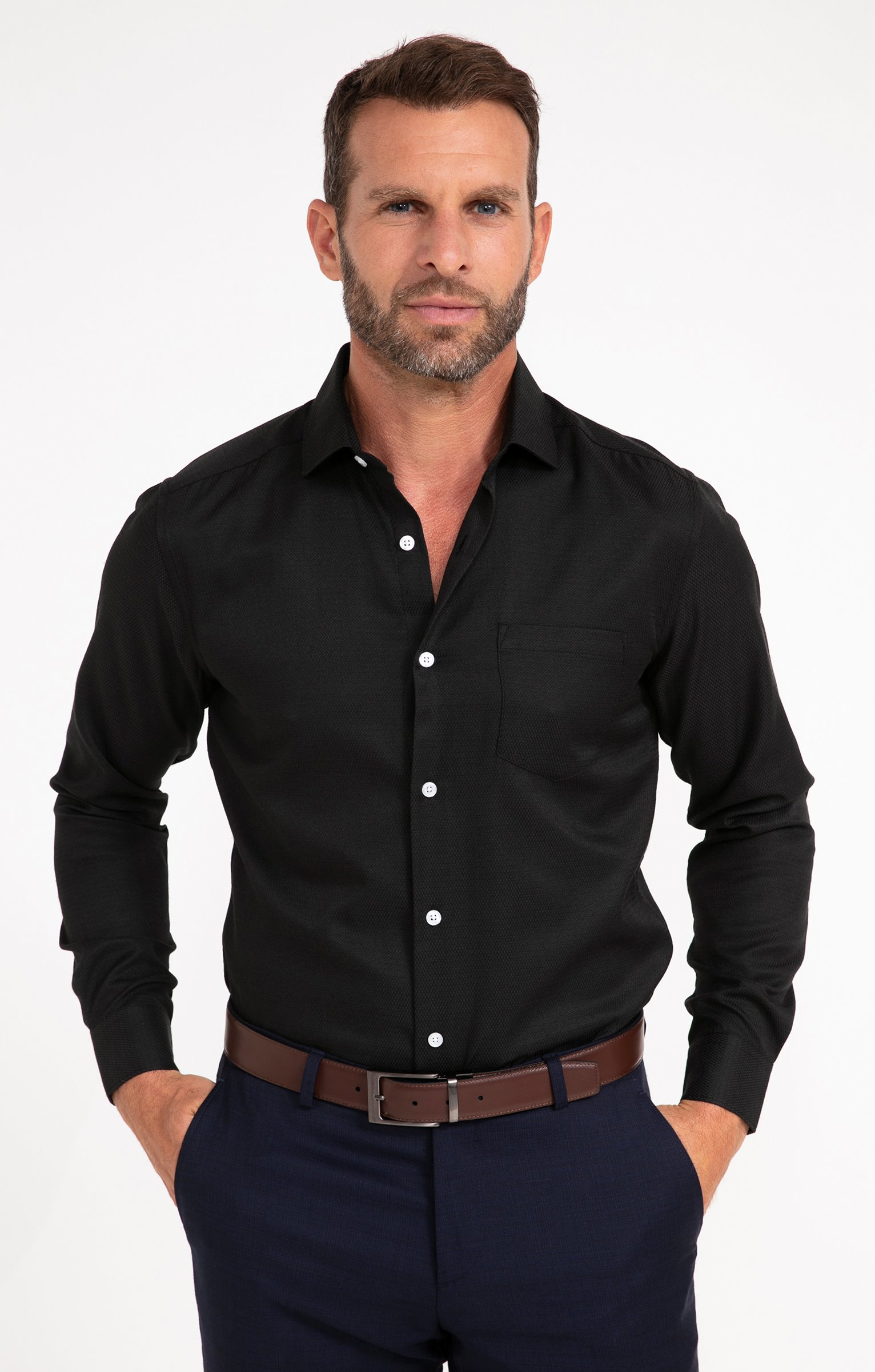 Chemise FLECHE coupe ajustée - NOIR