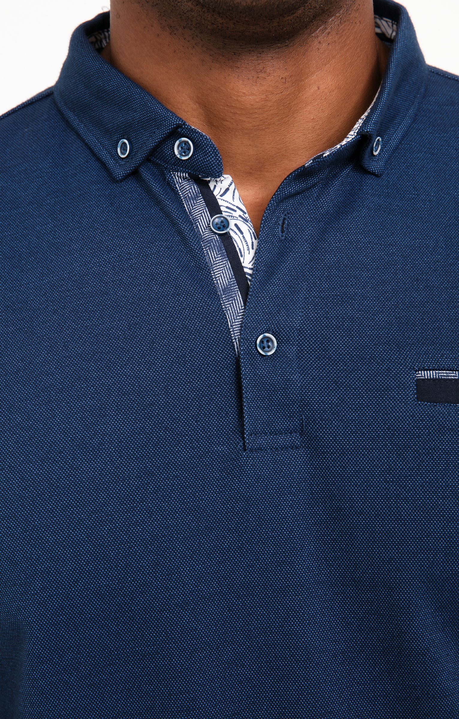 Polo manches longues Sheldon - BLEU